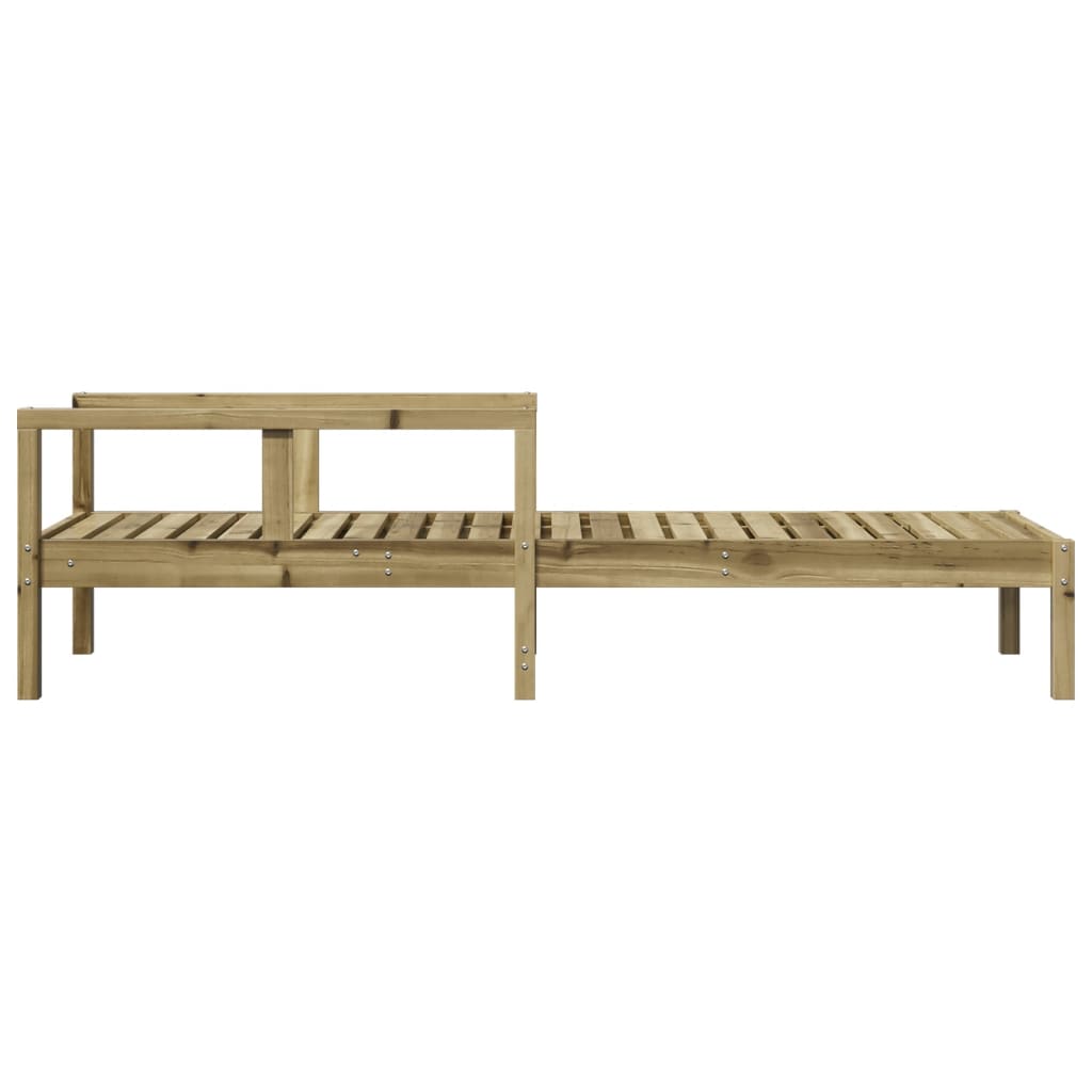 Tumbona De Madera De Pino Impregnada 199,5X62X55 Cm