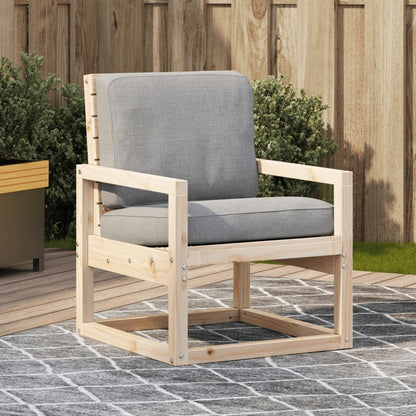 Silla De Jardín Madera Maciza De Pino 57,5X63X76 Cm