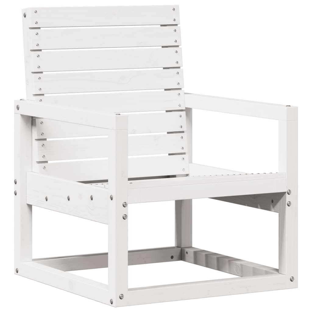 Silla De Jardín Madera Maciza De Pino 57,5X63X76 Cm