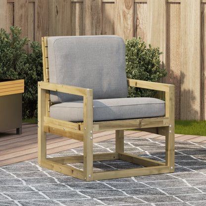 Silla De Jardín Madera Maciza De Pino 57,5X63X76 Cm