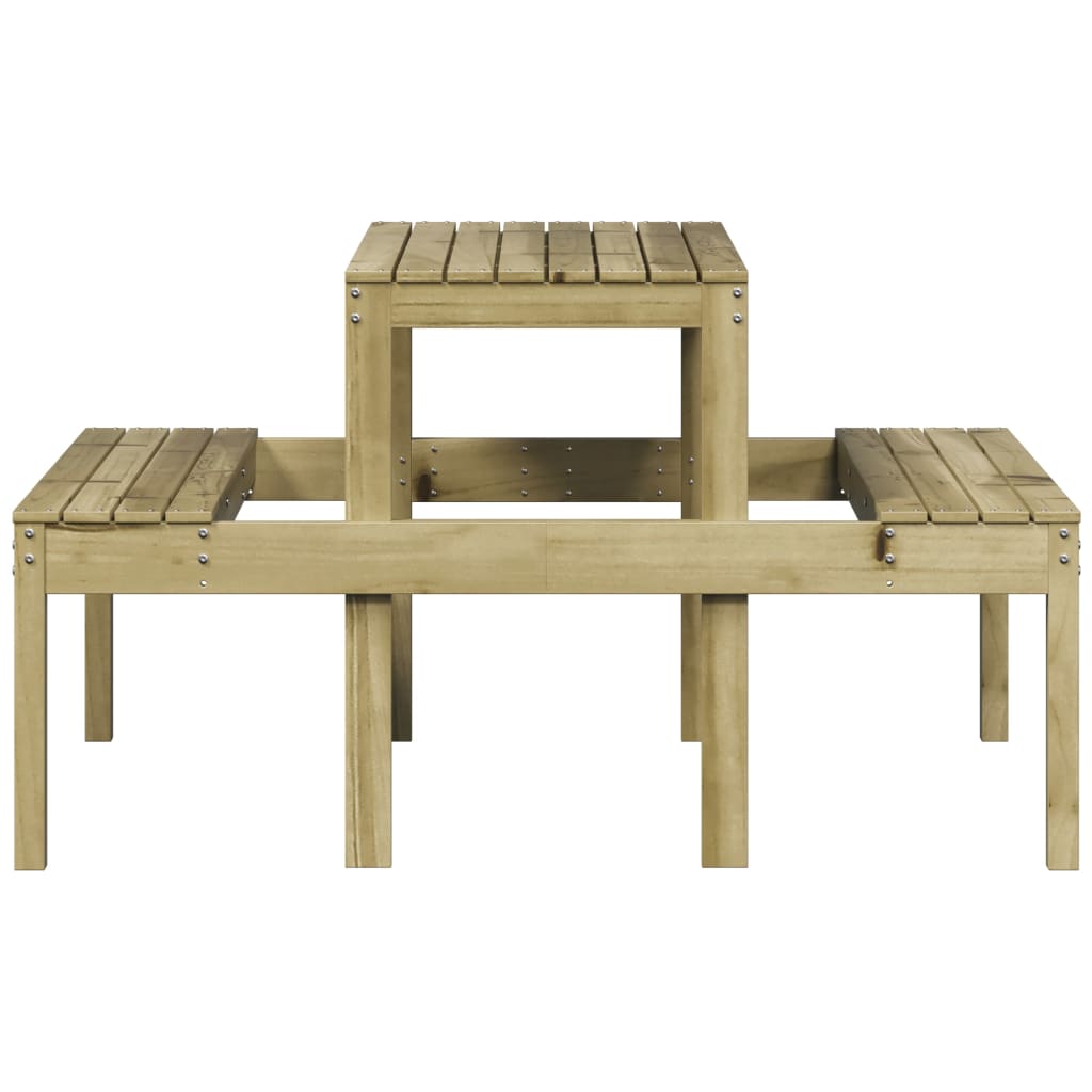 Mesa De Pícnic Madera Pino Impregnada 110X134X75 Cm