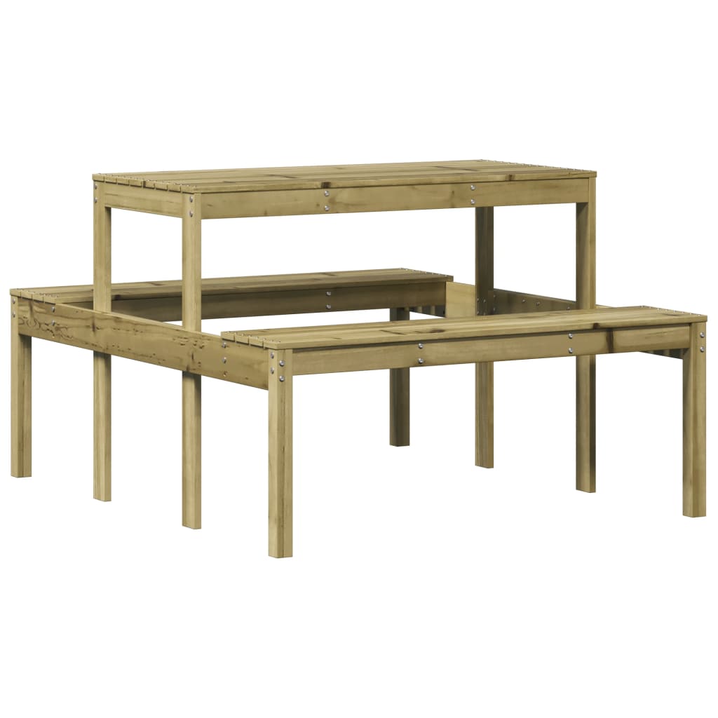 Mesa De Pícnic Madera Pino Impregnada 110X134X75 Cm