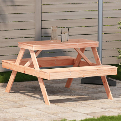 Mesa De Pícnic Madera Maciza De Pino 105X134X75 Cm