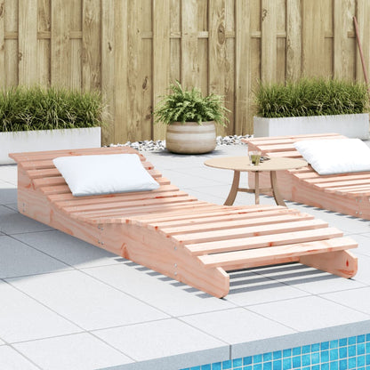 Tumbona De Madera Maciza De Pino Blanca 205X60X31,5 Cm