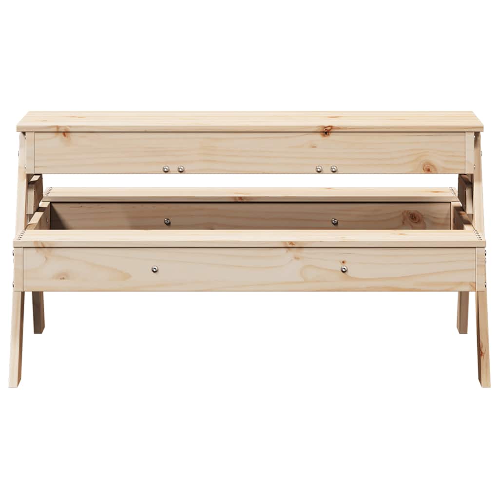 Mesa De Pícnic Con Arenero Para Niños Madera Maciza De Pino