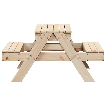 Mesa De Pícnic Con Arenero Para Niños Madera Maciza De Pino