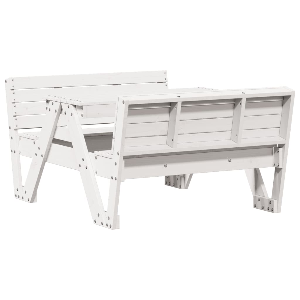 Mesa De Pícnic Para Niños Madera Maciza Pino 88X122X58Cm