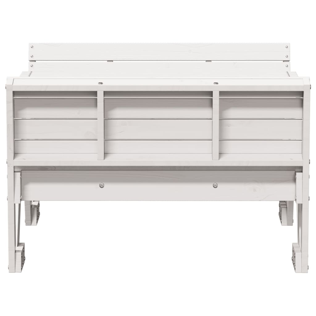 Mesa De Pícnic Para Niños Madera Maciza Pino 88X122X58Cm