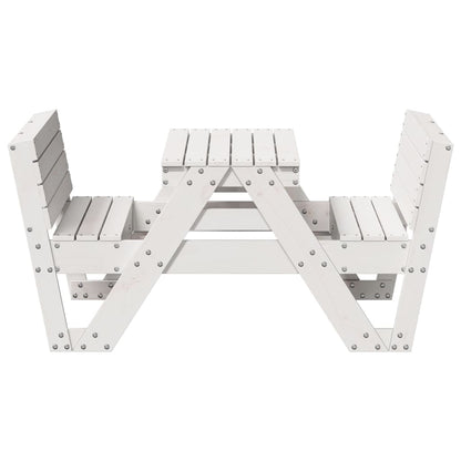 Mesa De Pícnic Para Niños Madera Maciza Pino 88X122X58Cm