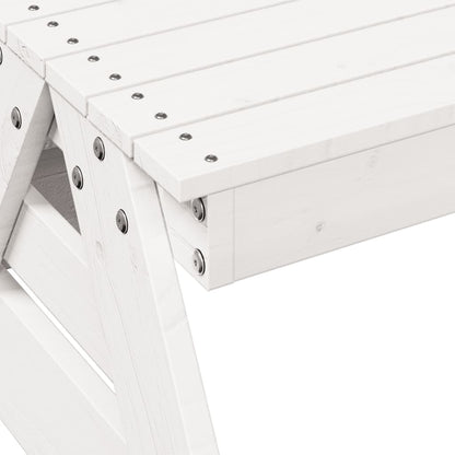 Mesa De Pícnic Para Niños Madera Maciza Pino 88X122X58Cm