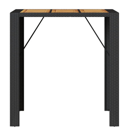 Mesa Alta Jardín Superficie Madera Ratán Pe