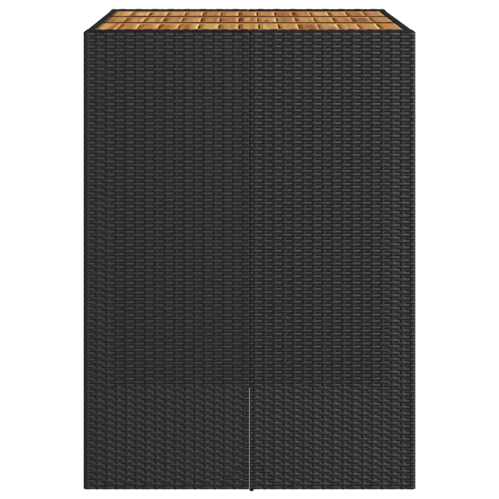Mesa Alta Jardín Superficie Madera Ratán Pe