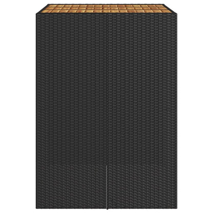 Mesa Alta Jardín Superficie Madera Ratán Pe