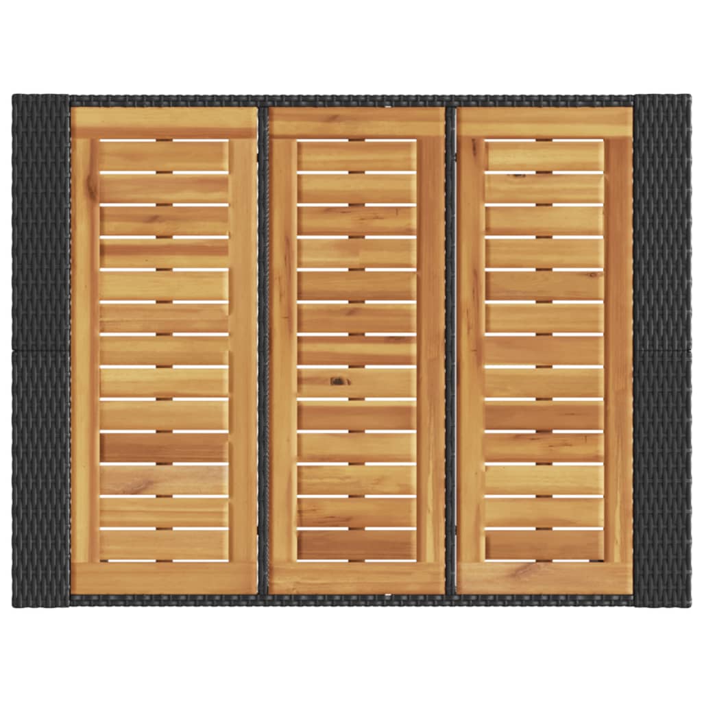 Mesa Alta Jardín Superficie Madera Ratán Pe