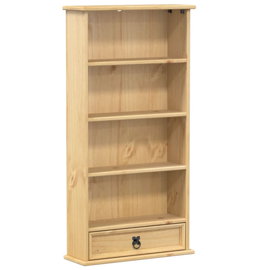 Estantería De Cds Corona Madera Maciza De Pino 52X17,5X103 Cm