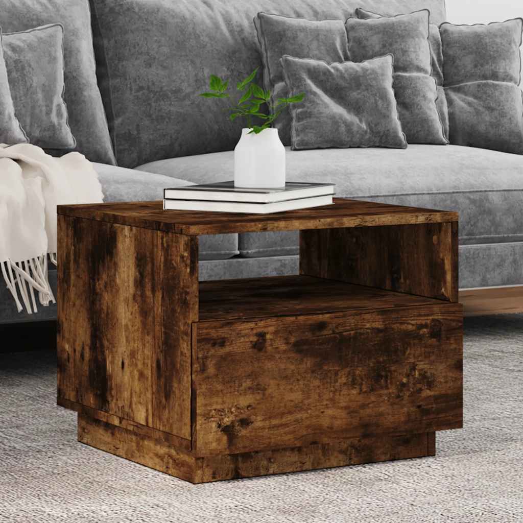 Mesa De Centro Con Luces Led 90X49X40 Cm