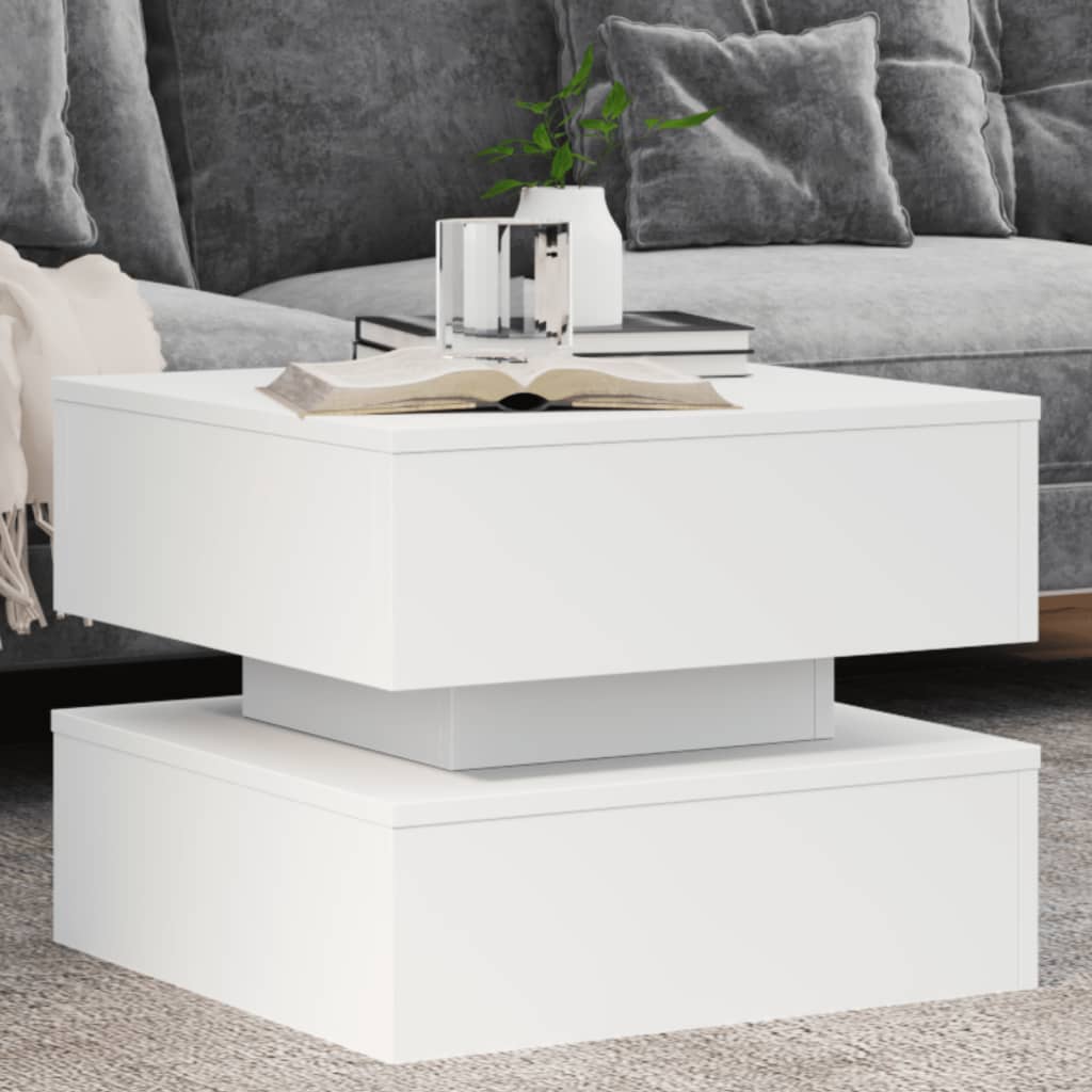 Mesa De Centro Con Luces Led 50X50X40 Cm