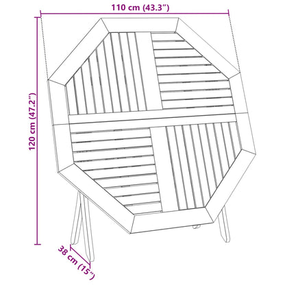 Mesa De Jardín Plegable Madera Maciza De Acacia Ø