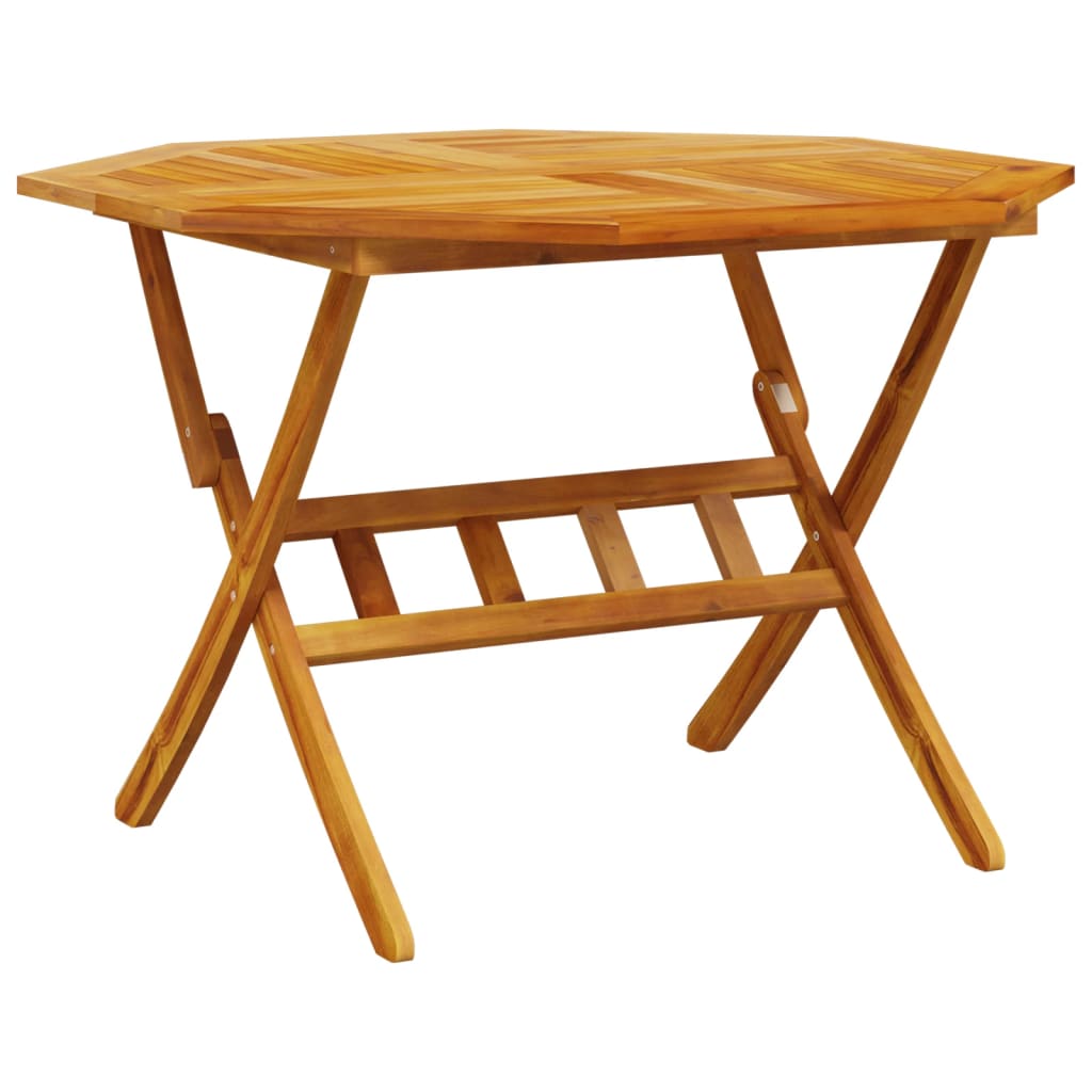 Mesa De Jardín Plegable Madera Maciza De Acacia Ø