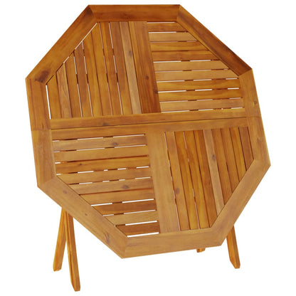 Mesa De Jardín Plegable Madera Maciza De Acacia Ø