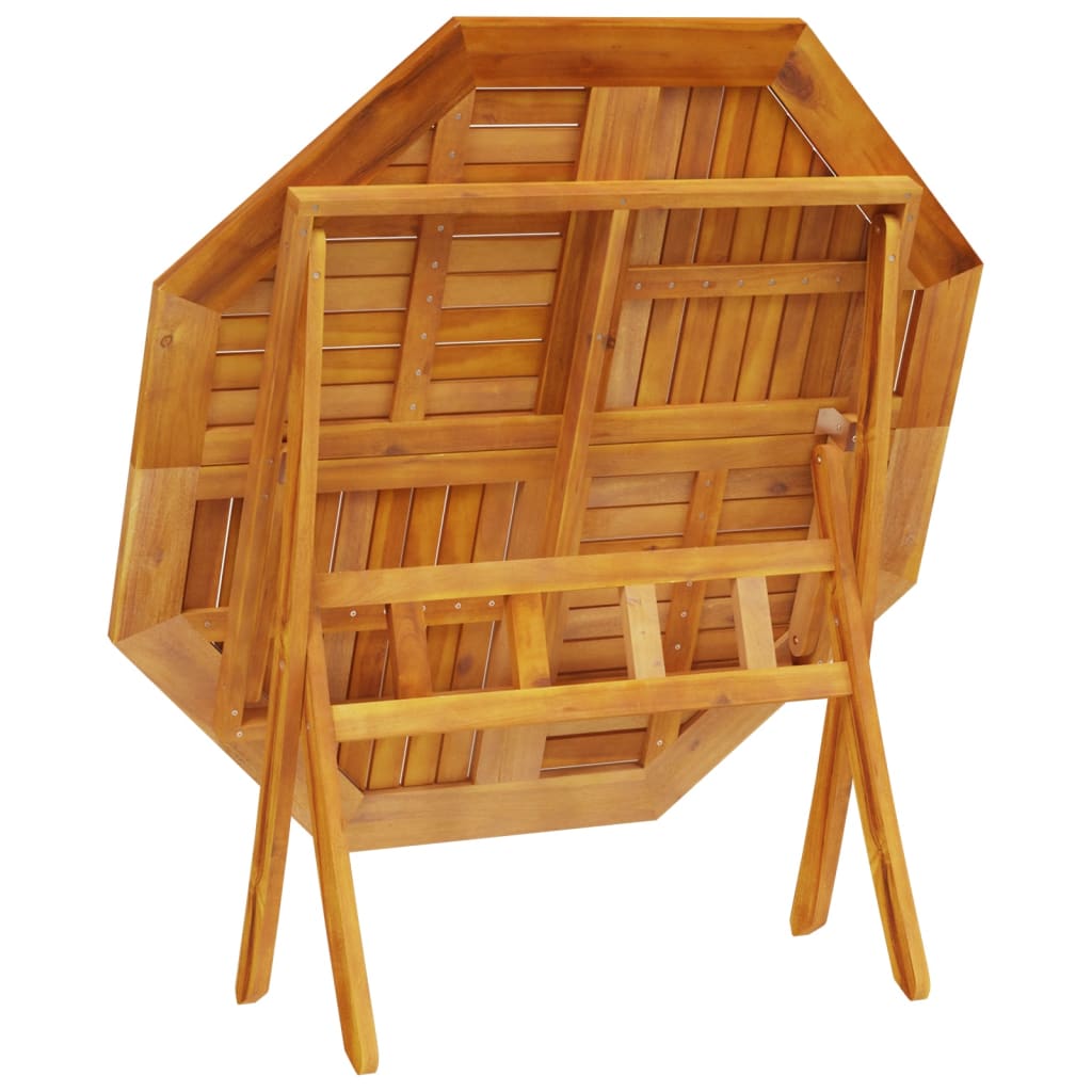 Mesa De Jardín Plegable Madera Maciza De Acacia Ø