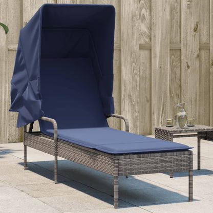 Tumbona Con Toldo Y Mesa, De Poliratán