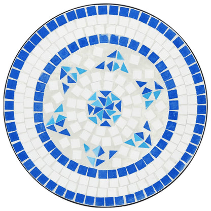 Mesa De Bistró De Mosaico Cerámica Y Blanco Ø