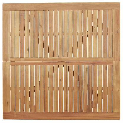 Mesa De Jardín Cuadrada Madera Maciza De Acacia