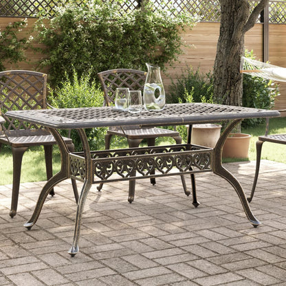 Mesa De Jardín Aluminio Fundido 150X90X72 Cm