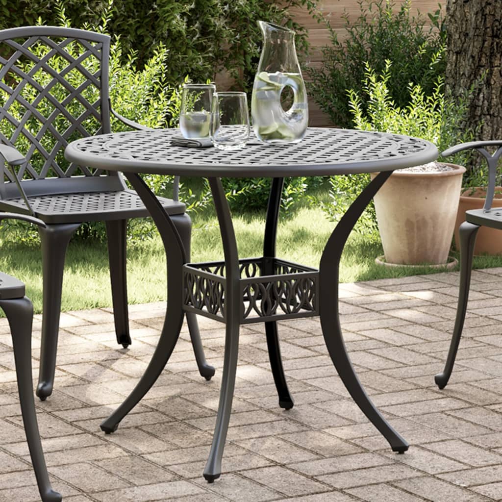 Mesa De Jardín Aluminio Fundido Ø90X75 Cm