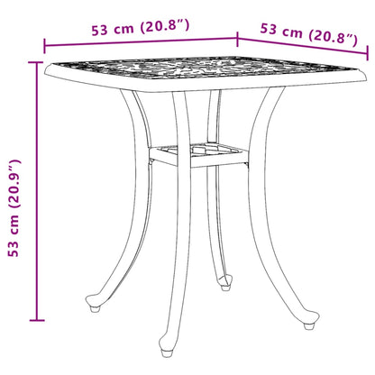 Mesa De Jardín Aluminio Fundido 53X53X53 Cm