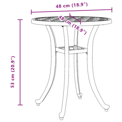 Mesa De Jardín Aluminio Fundido Ø48X53 Cm
