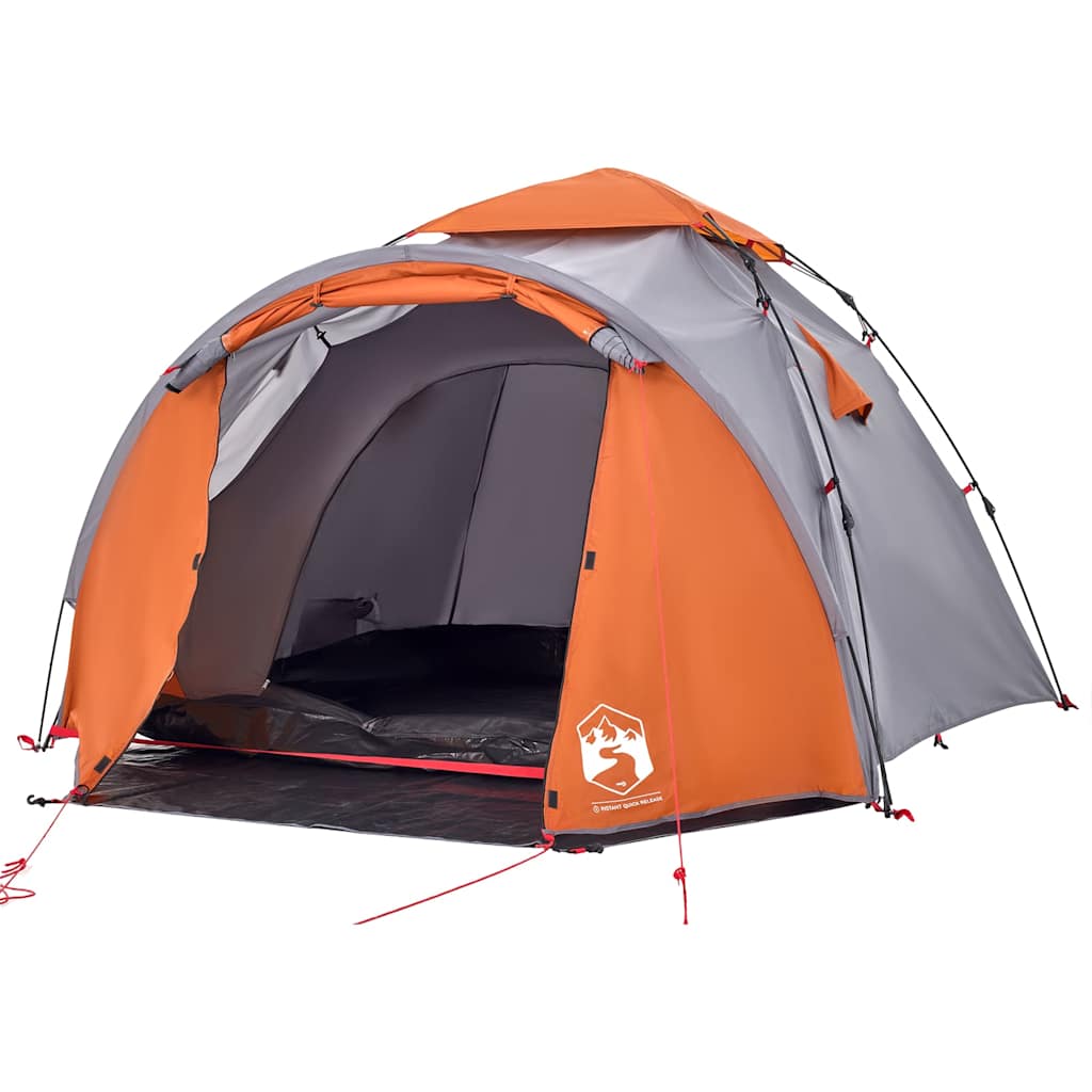 Tienda De Campaña Iglú 3 Personas Apertura Rápida Gris/Naranja