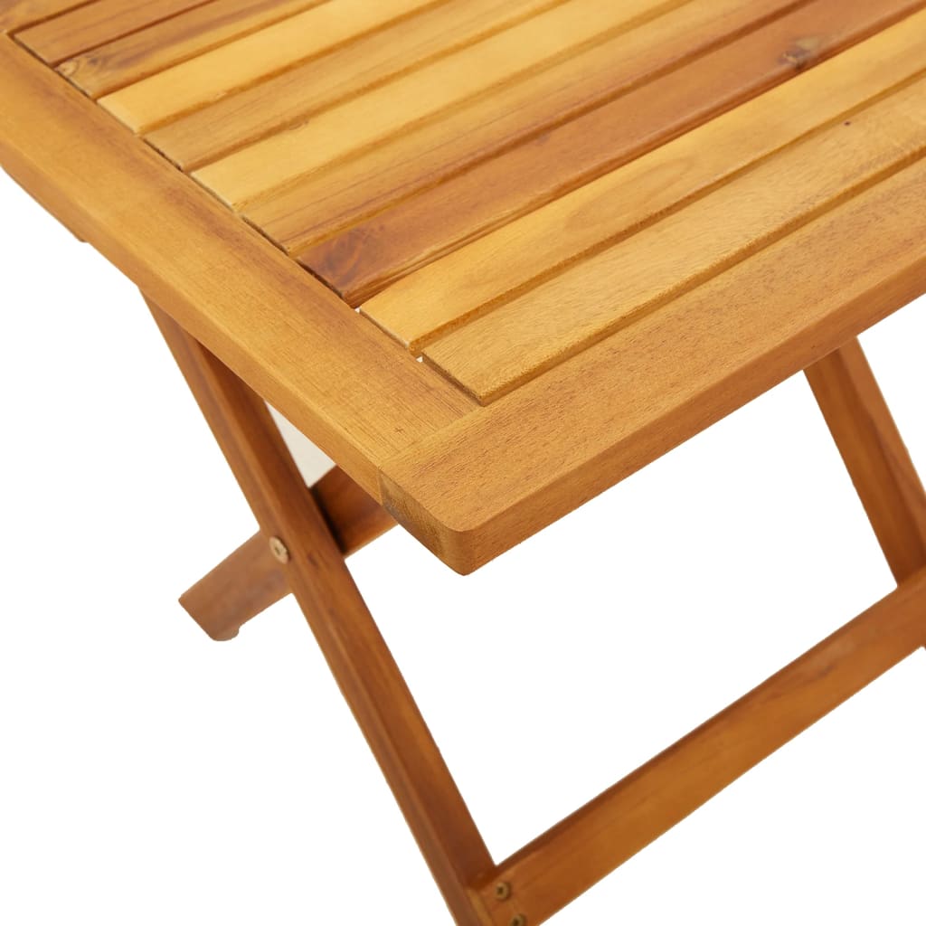 Mesa Auxiliar De Jardín Madera Maciza De Acacia 40X40X40 Cm
