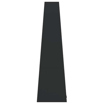 Chimenea De Exterior Con Leñero Y Diseño De Torre Acero Negro
