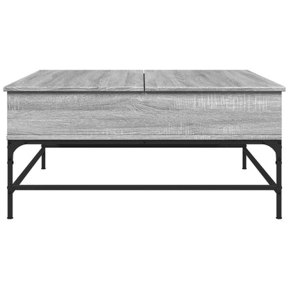 Mesa De Centro Madera Ingeniería Metal 95X95X45 Cm