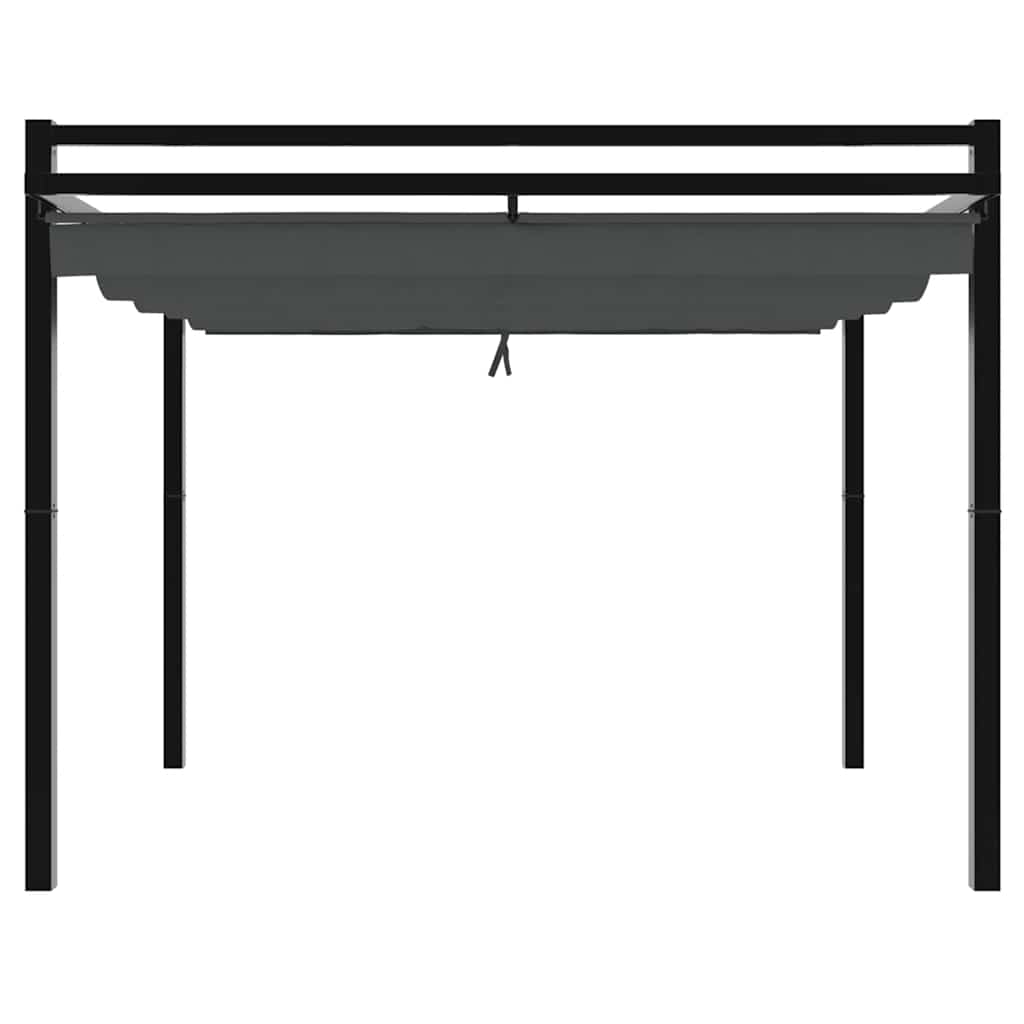 Cenador De Jardín Con Techo Retráctil Aluminio 3X3 M