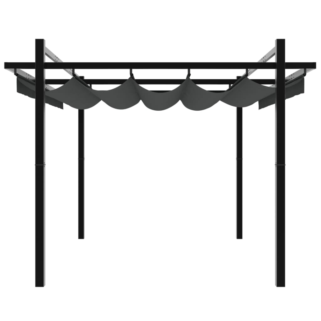 Cenador De Jardín Con Techo Retráctil Aluminio 3X3 M