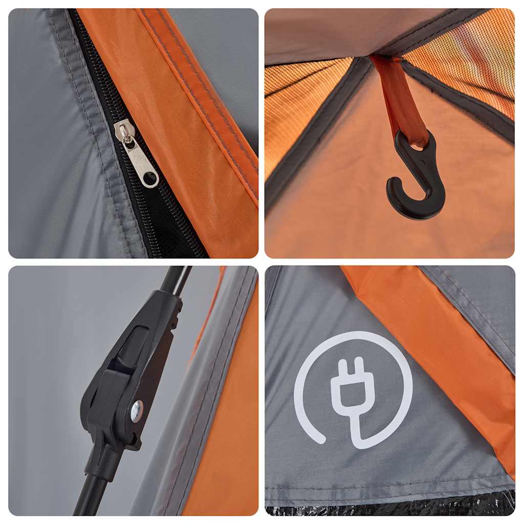 Tienda De Campaña Iglú Apertura Rápida Gris/Naranja