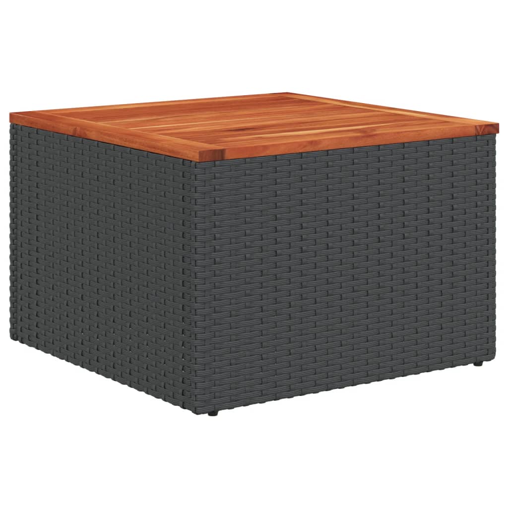 Set De Sofás De Jardín Y Cojines 13 Pzas Ratán Sintético Negro