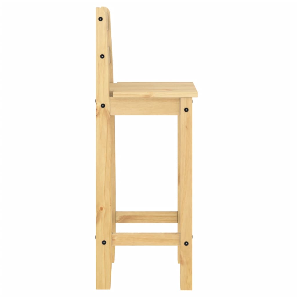 Set De Mesa Alta Y Taburetes De Bar 3 Pzas Madera Maciza Pino