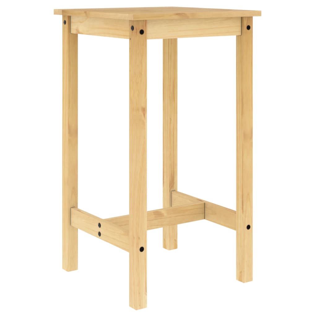Set De Mesa Alta Y Taburetes De Bar 3 Pzas Madera Maciza Pino