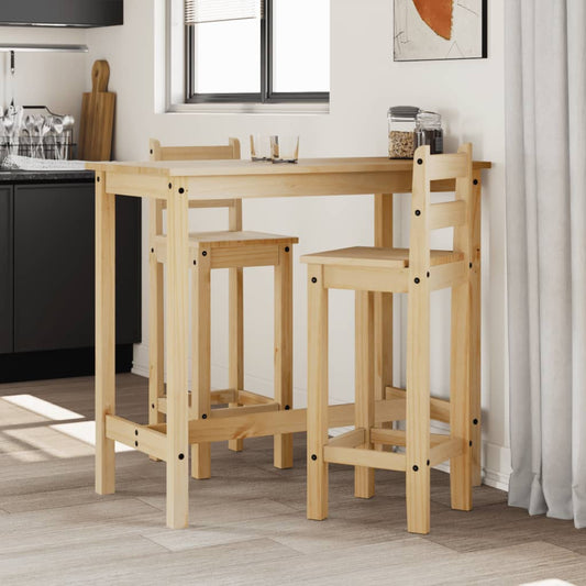Taburetes Altos 2 Uds Madera Maciza De Pino