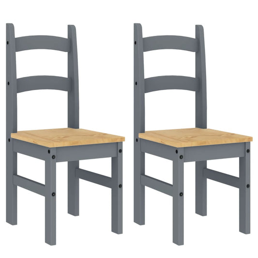 Sillas De Comedor 2 Uds Madera Maciza De Pino 40X46X99 Cm