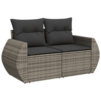 Set De Muebles De Jardín 9 Pzas Y Cojines Ratán Sintético