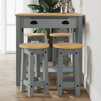 Taburetes Altos De Cocina 2 Uds Madera Maciza De Pino