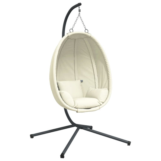 Silla Colgante Huevo Con Soporte Tela Y Acero