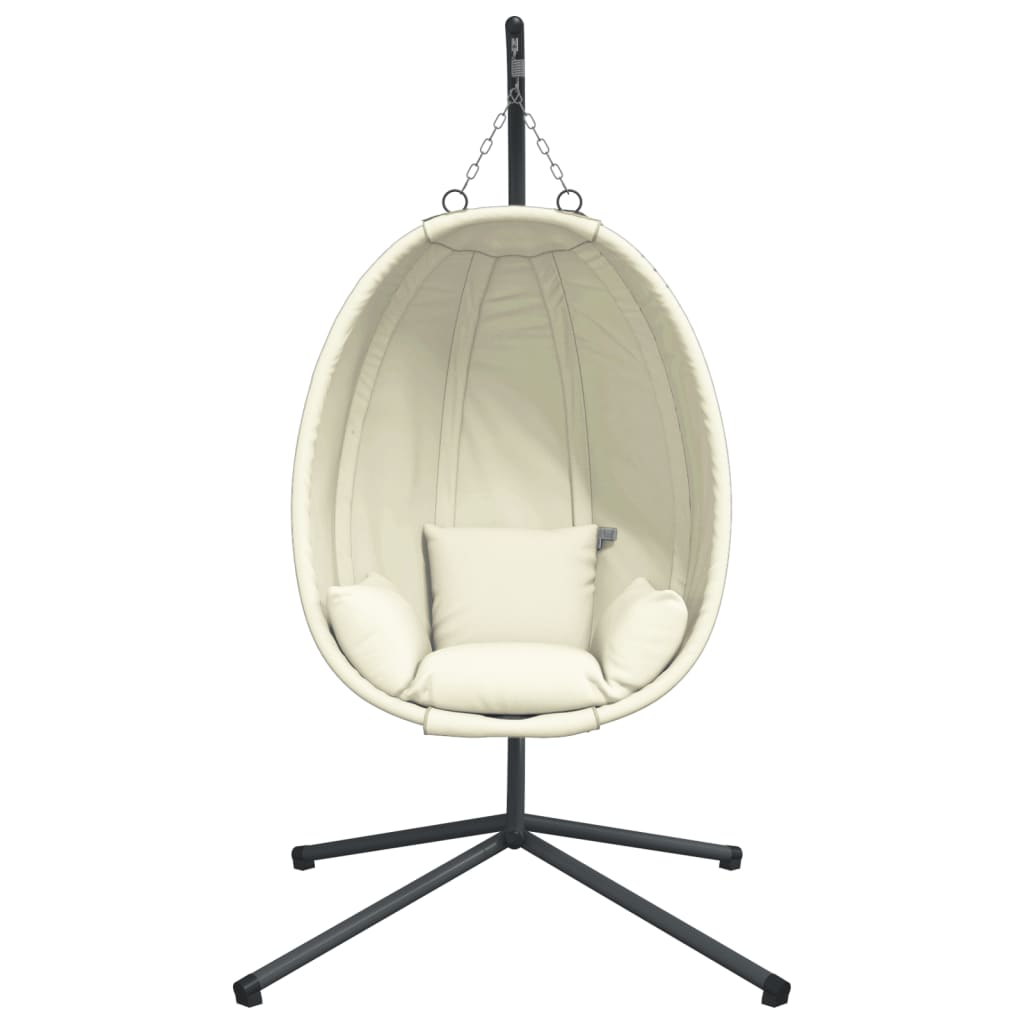 Silla Colgante Huevo Con Soporte Tela Y Acero