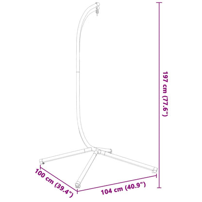 Silla Colgante Tipo Huevo Sin Cesta, Acero