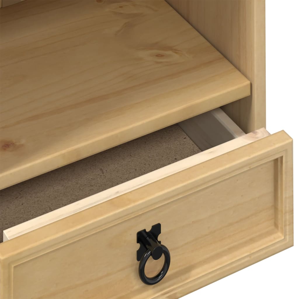 Estantería De Cds Corona Madera Maciza De Pino 40X30X110 Cm